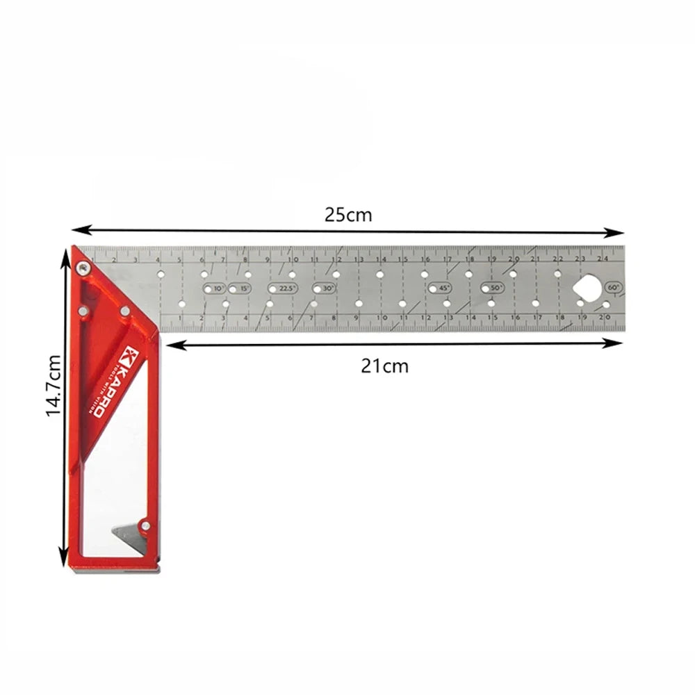 Kapro Metal Square 25/30/40cm Multifunction Stainless Steel Angle Marking Right Ruler For Joiner Carpenter Woodworking Tools - Image 8