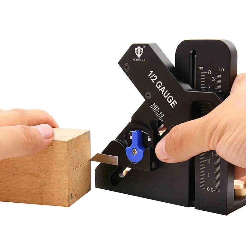 HONGDUI 1/2 Gauge 1/2 Fit Finder Height Gauge Measuring Tool Center Finder Woodworking Measure Marker Precision Automatically - Image 3
