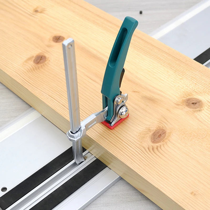 Handle Quick Ratchet Track Clamp Woodworking Tools for Festo Makita Dewalt Metabo Einhell Guide Rail Cyan Ratchet Track Clamp - Image 3