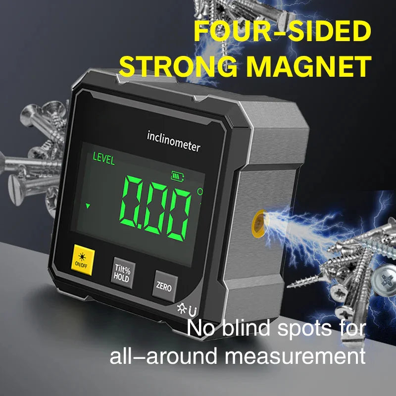 Digital Electronic Level Digital Angle Fnder 4*90 ° Magnetic Inclinometer Protractor Precision Level Box for Woodworking - Image 5