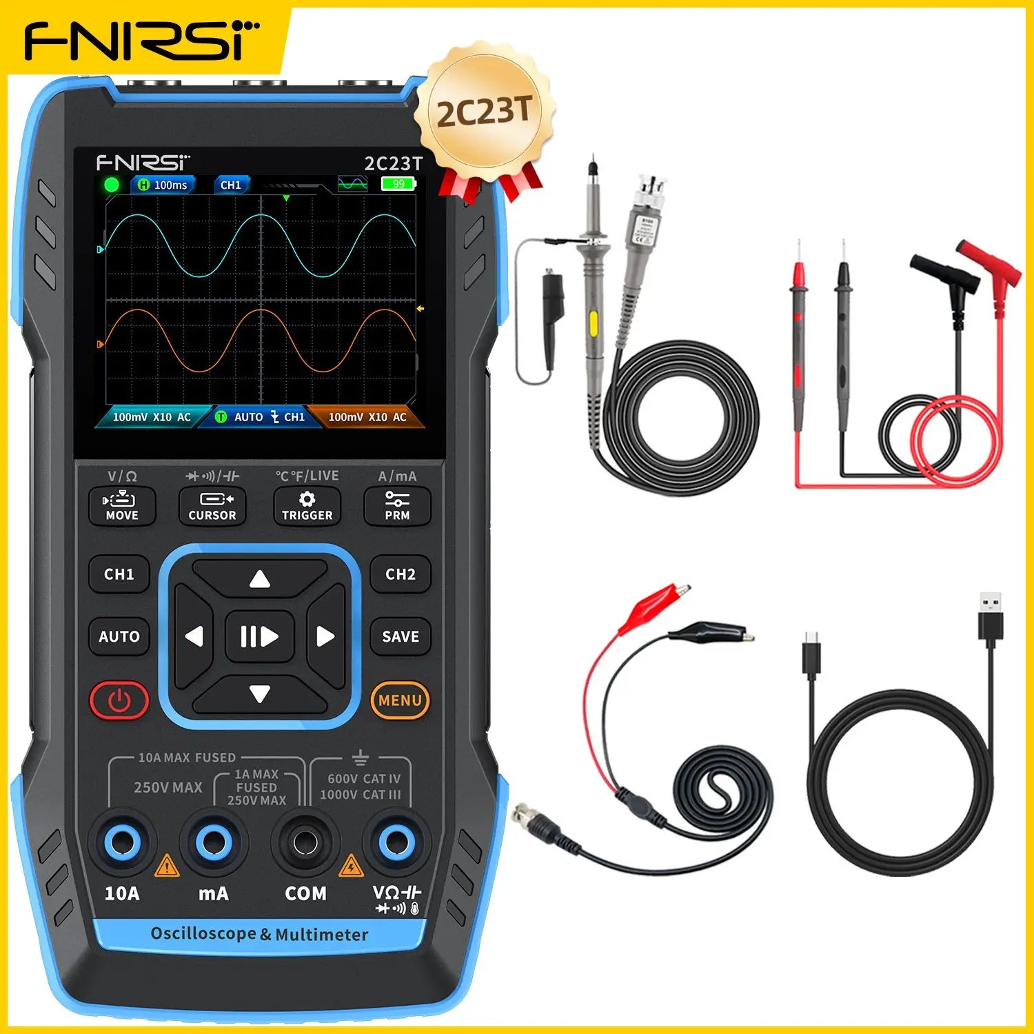 FNIRSI 2C53T 2C23T Oscilloscope Multimeter Signal Generator - Image 7