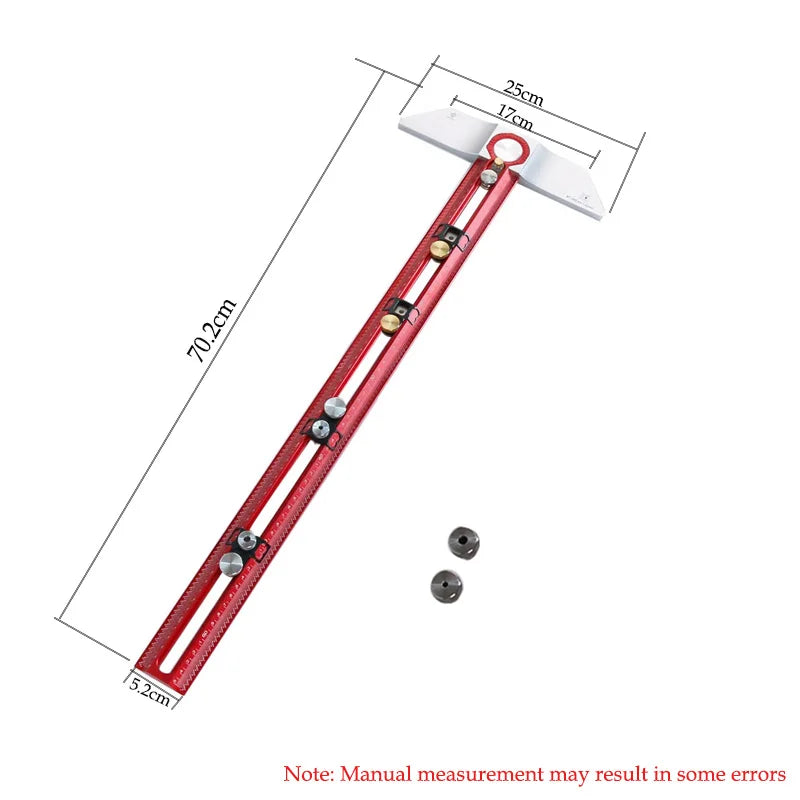 HONGDUI MT-2465 T Square Ruler PRO Scriber Marking Aluminum Alloy Hole Positioning Marking Gauge - Image 6