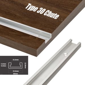 30 Type T-Track Limiter Aluminum Alloy Chute Woodworking Miter T Track Workbench Stop for DIY Saw Push Router Guide Tools