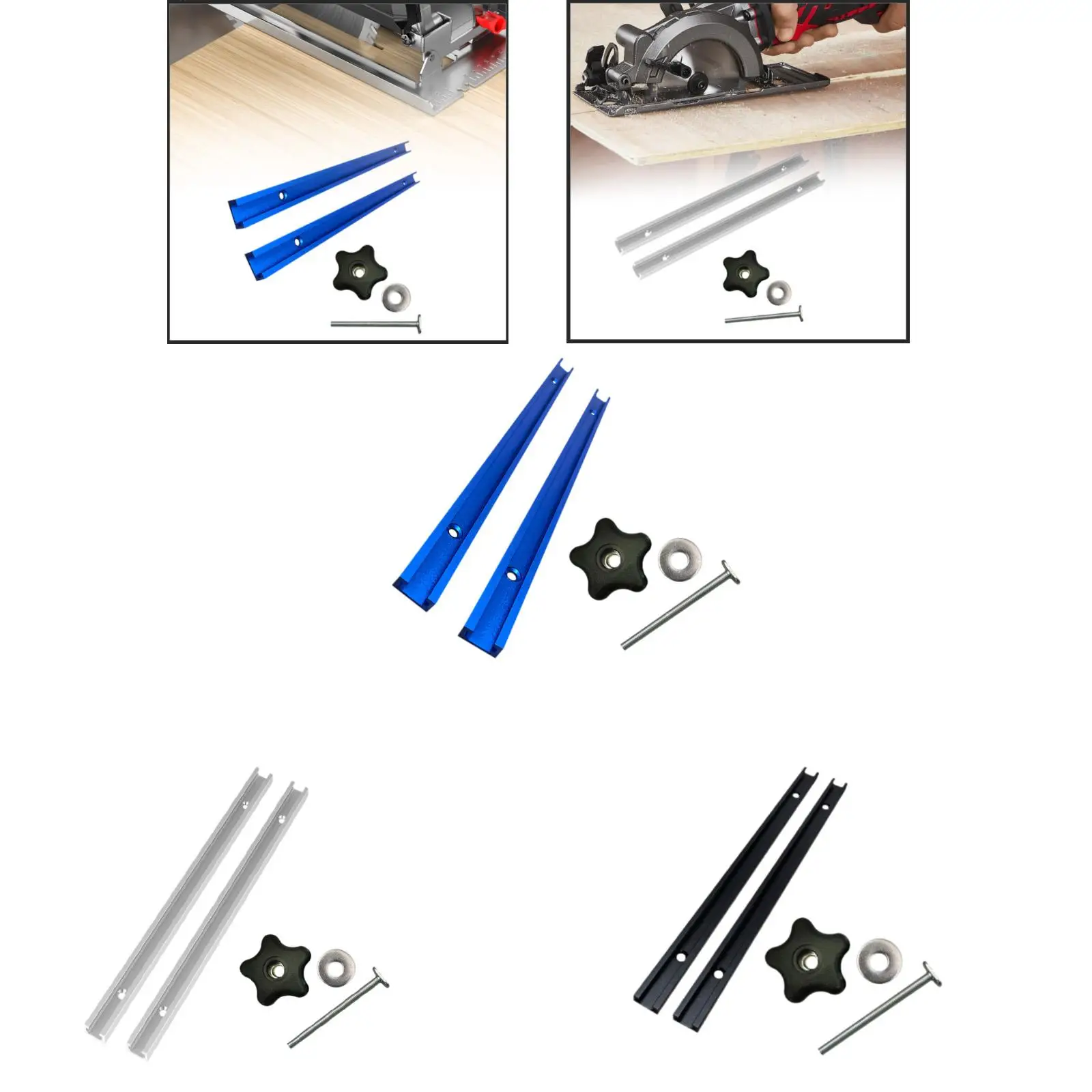 Miter Track Jig Kit for T-Track Systems, 30.5cm Length, Table Saws and Mills Miter Track Jig Kit for T-Track Systems, 30.5cm Length, Table Saws and Mills