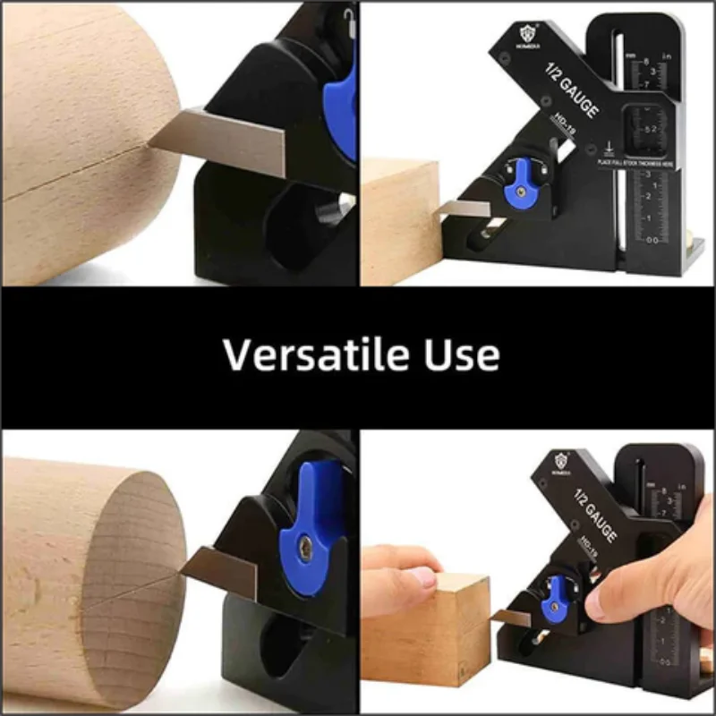 HONGDUI 1/2 Gauge 1/2 Fit Finder Height Gauge Measuring Tool Center Finder Woodworking Measure Marker Precision Automatically - Image 5