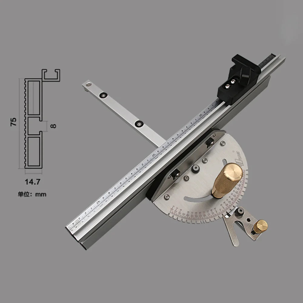 WNew Miter Gauge Fence With Track Stop Table Saw Router Woodworking Bench Tools Diy For Cutting Carpentry Squares Hand Tools - Image 8