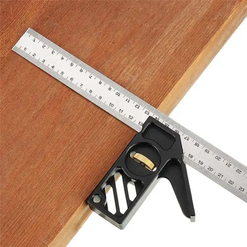 300mm Ruler Adjustable 45 90 Angle Positioning Block Gauge Line Marking Gauge Scriber DIY Carpentry Scribing Measuring Tools - Image 2