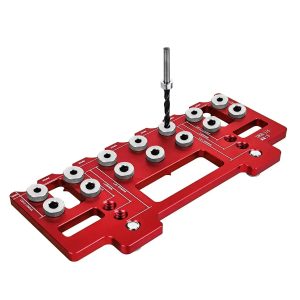 Positioning Handle Punch Hole Locator Jig Kit Straight Hole Drilling Guide Shelf Kit Woodworking Hand Tools Drilling Locator