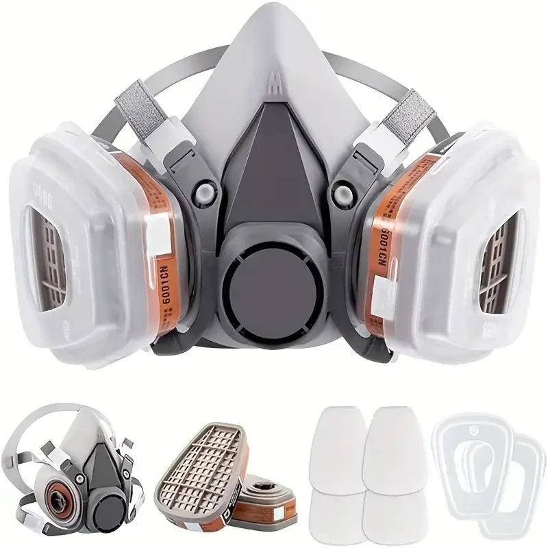Gas-Proof Half Face Mask 6200 Gas Mask Series Combination Matched with 6001/2091/5n11 Filters for Chemical Organic Protection - Image 6