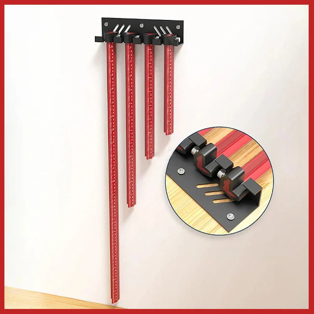 Precision Marking Aluminum V-Ruler 6/8/12/20inch Handmade Ruler Corner Parallel Marking Woodworking Scribe Vertical Measuring