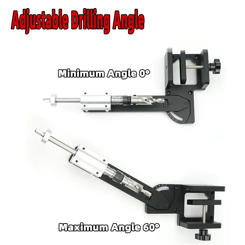 Multi-Angle Adjustable Hole Punch Round Bar Angle Punch and Press Tool Electric Drill Drive Hole Punch Tool Drilling Locator - Image 3
