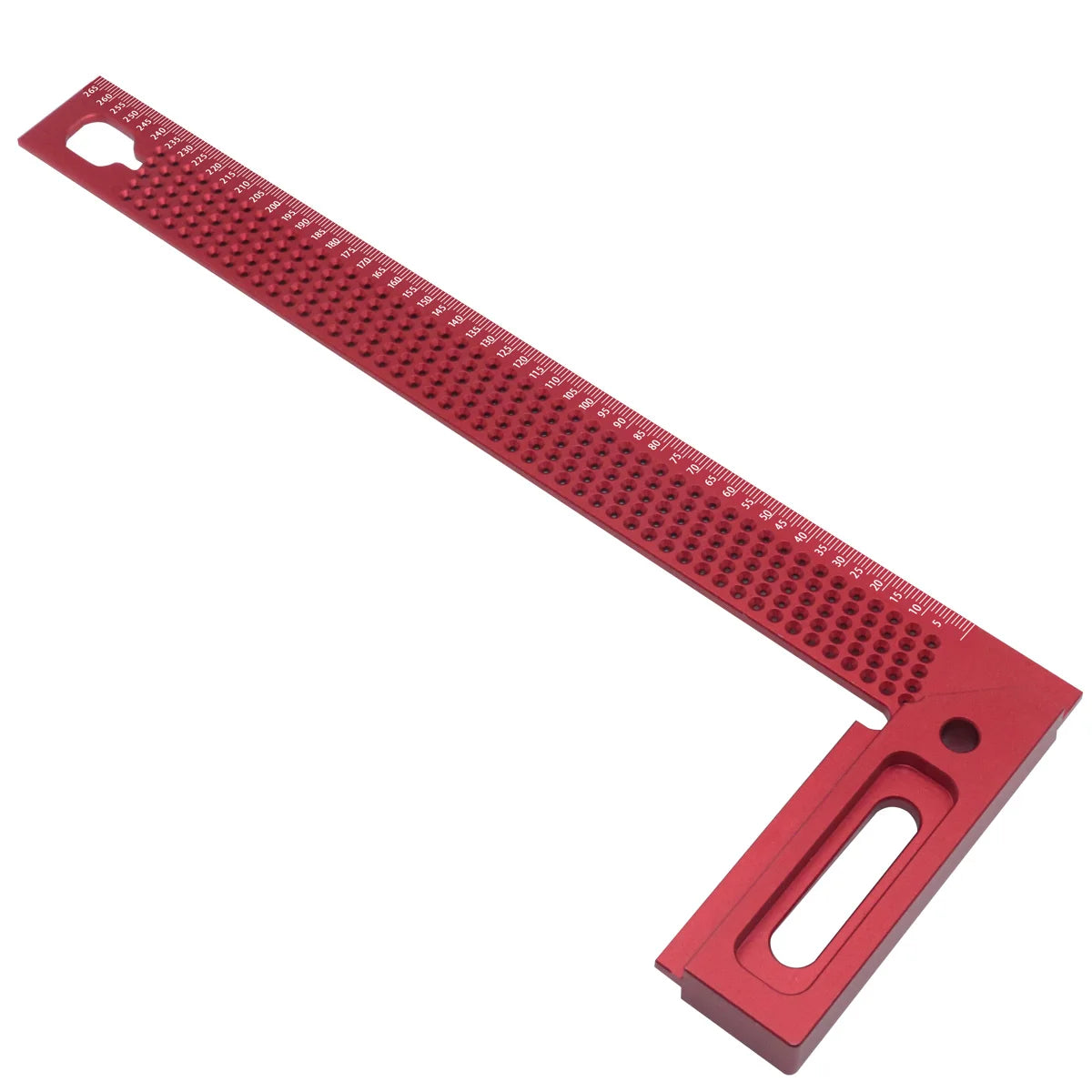 Woodworking Square Aluminum Framing Mitre Square Carpenter Scribe L-Type Hole Ruler Aluminum Right Angle Protractor Mark Gauge - Image 4