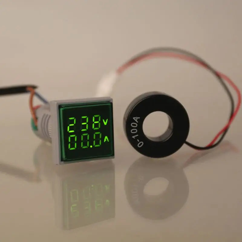 Square Dual Display Voltmeter & Ammeter LED Digital Voltage Gauge AC 60-500V 0-100A Current Meter Durable Voltage Panel KXRE - Image 3